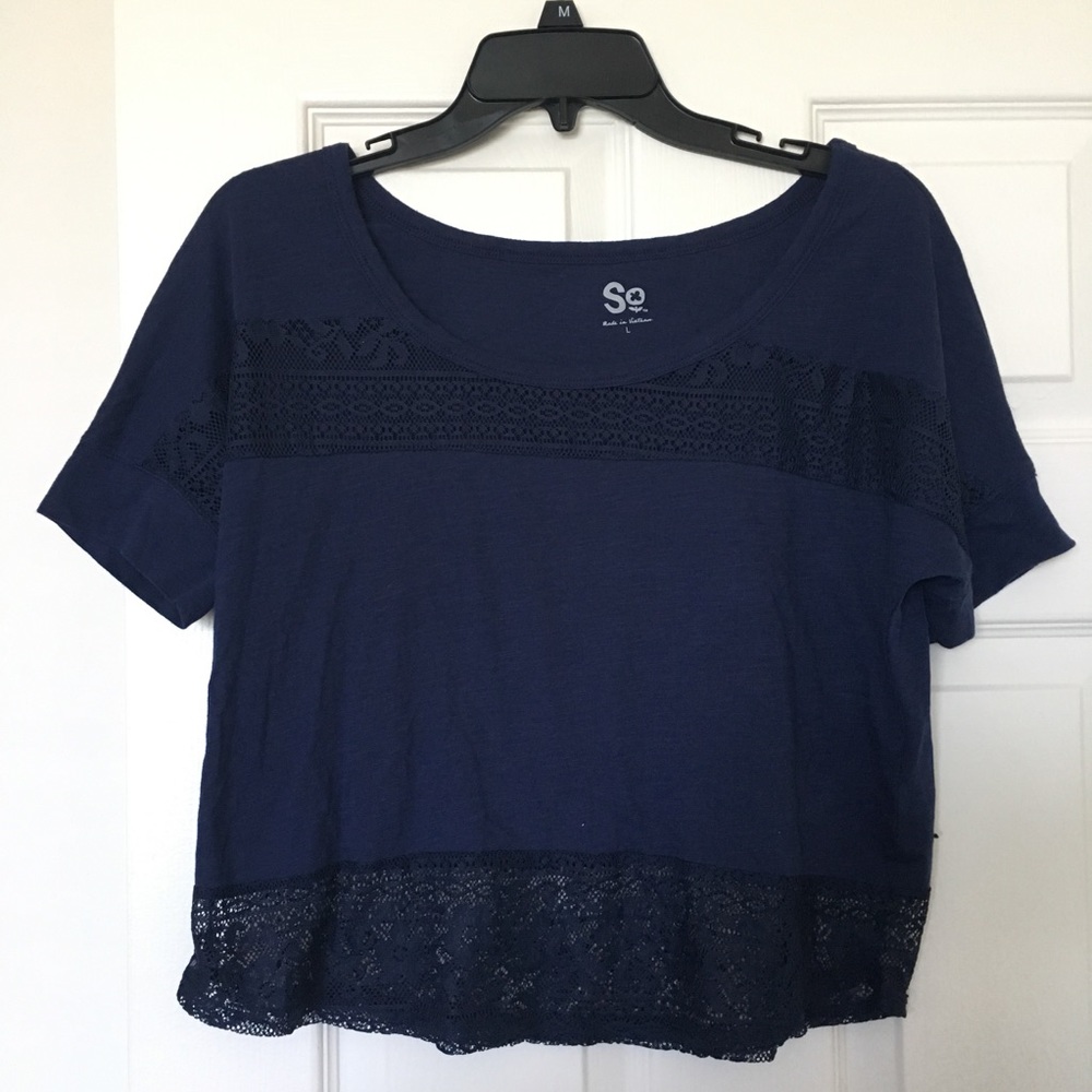 Crop Shirt with Lace